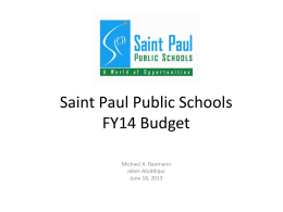 Proposed FY14 Revenue Budget