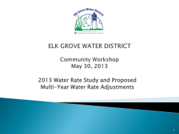 Elk Grove Water District Wood Rodgers’ Engineering Report