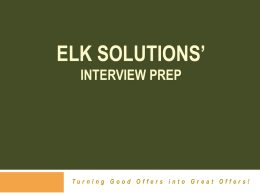 ELK Solutions' Interview Prep