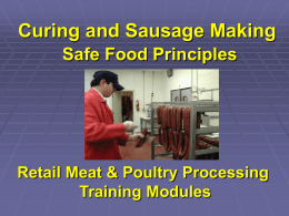 Curing and Sausage Production at Retail