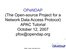 Defining what you want, how metadata drives OPeNDAP queries.