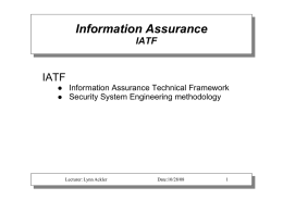 Information Assurance IATF