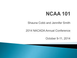 NACADA/NCAA Advising Student