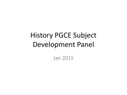 History PGCE Subject Development Panel