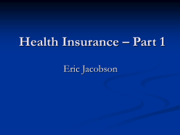 Health Insurance - Institute for Public Administration at