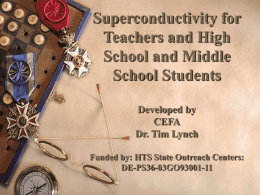 Superconductivity for High School Teachers