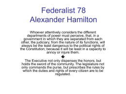 Federalist 78 Alexander Hamilton