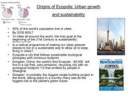 Origins of Ecopolis: Urban growth and sustainability
