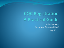 CQC Registration A practical Guide