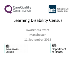 Learning disability census - Health and Social Care