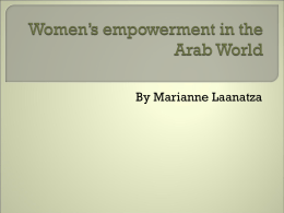 Women’s empowerment in the Arab World