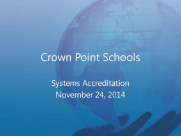 System Exit Report - Crown Point Community School Corporation