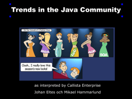 Trends in the Java Community