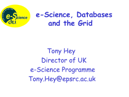 Plan for e-Science Core Programme