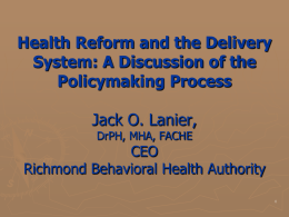 Health Care Reform - Virginia Commonwealth University