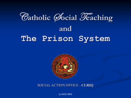 Catholic Social Teaching and Prisons