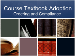 Course Textbook Adoption - Florida State University