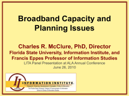 Florida Broadband Needs Assessment: Implications for