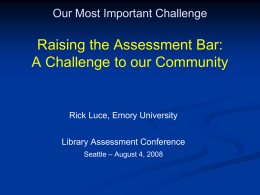 e-Global conference - Library Assessment