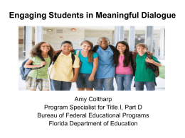 Engaging Students in Meaningful Dialogue