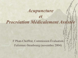 Acupuncture et PMA