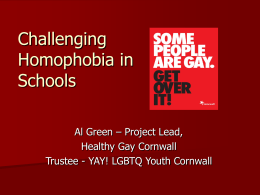 Challenging Homophobia in Schools
