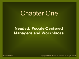 Needed: People-Centered Managers and Workplaces