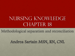 Nursing Knowledge Chapter 18