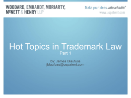 Hot Topics in Trademark Law – Part 1