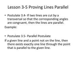 Lesson 3-5 Proving Lines Parallel