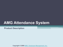 AMG Attendance System - Time