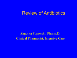 Review in Antibiotics - McMaster Faculty of Health Sciences