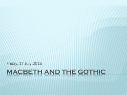 Macbeth and the Gothic - English teaching resources