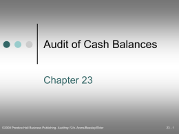 Chapter 23 &ndash; Audit of Cash Balances
