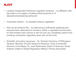 Regulation of E-Cigarettes