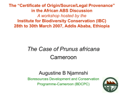 The “Certificate of Origin/Source/Legal Provenance” in the