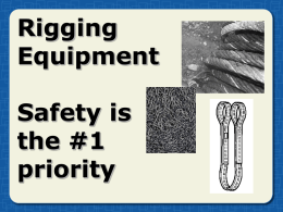 Rigging Equipment - Mine Safety and Health Quizzes from