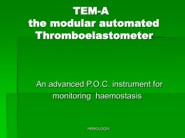 Tromboelastometro ( TEM-A )