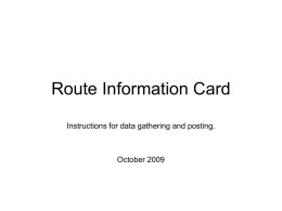 Route Information Card