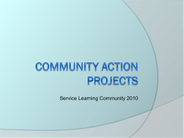 Community Action Projects
