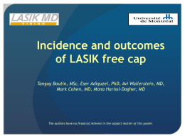 Incidence and outcomes of LASIK free cap
