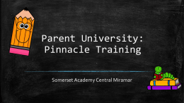 Parent University: Pinnacle Training