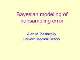 Bayesian modeling for nonsampling error