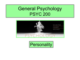 General Psychology PSYC 200