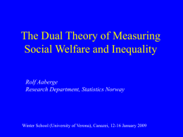 Income Inequality and Social Welfare