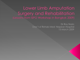 Lower Limb Amputation Surgery and Rehabilitation (Lessons