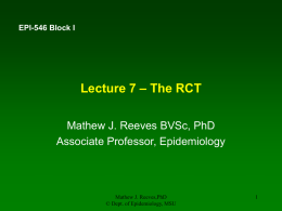 An Introduction to Epidemiologic Study Designs