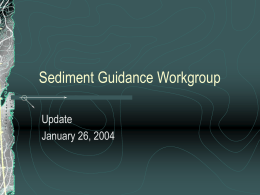 Sediment Guidance Workgroup