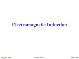 Electromagnetic Induction - UTK Department of Physics and
