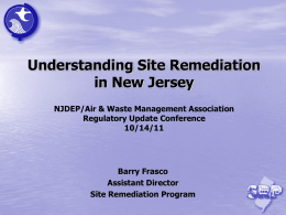 Site Remediation Program and Licensed Site Remediation
